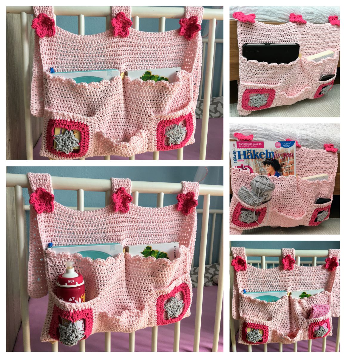 Blog-Inhaltsbild für 'Bettorganizer, kostenlose Häkelanleitung'